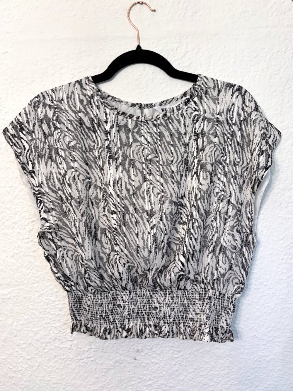 NWT Walter Baker Sleeveless Chiffon Metallic Bengal Print Blouse Sz M Whimsigoth
